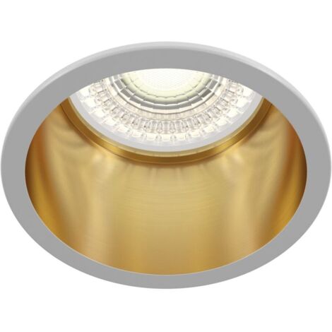 Maytoni Reif Reif tecnico bianco con faretto da incasso oro