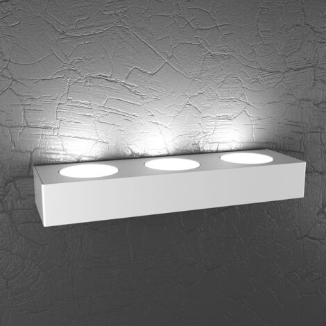 Applique Moderna Plate Metallo Bianco 3 Luci Gx53 (1/3)