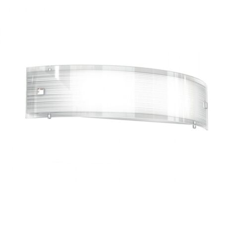 Applique Contemporanea Linear Mad Metallo E Vetro Bianco 2 Luci E27 50Cm (1/5)
