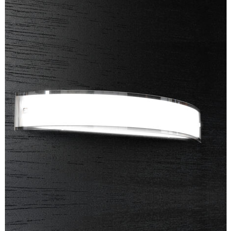 Applique Contemporanea Linear Metallo E Vetro Bianco 3 Luci E27 70Cm (1/2)