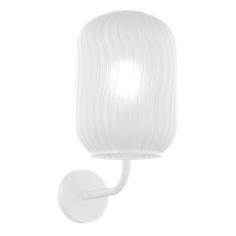 Applique Contemporanea Tender Metallo Bianco Vetro Bianco Fog 1 Luce E27 (1/3)