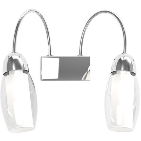 Applique Contemp Arco Feeling Net Metallo Cromo Vetro Trasparente 2 Luci G9 (1/2)