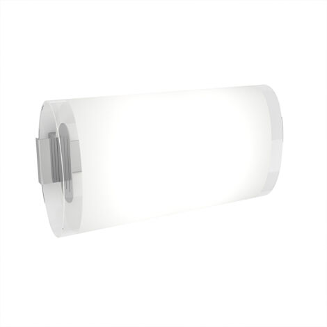 Applique Contemporanea Oval Tube Metallo Cromo Vetro Satinato Trasp 2 Luci G9 (1/3)