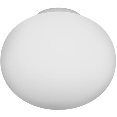 Plafoniera Contemporanea Soft Metallo Cromo Vetro Acidato Opaco 1 Luce E27 35Cm (1/3)