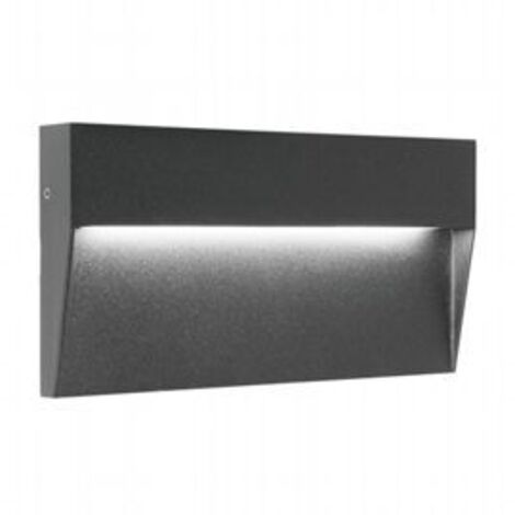 Segnapasso Rettangolare Moderno Geo Alluminio Grafite 6W Led 3000K (1/5)