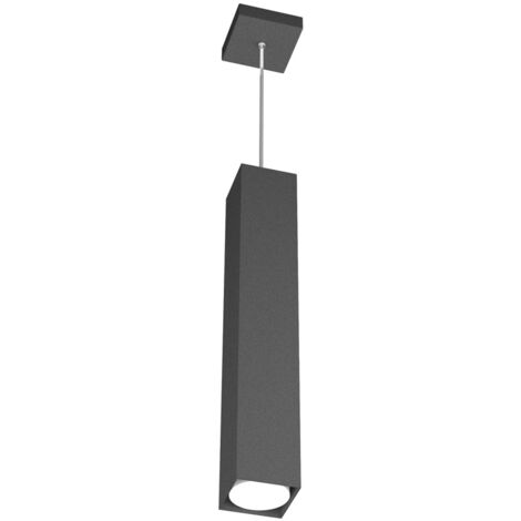 Sospensione Moderna Plate Metallo Grigio Antracite 1 Luce Gx53 50Cm (1/4)