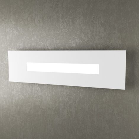 Applique Moderna Rettangolare Wally Metallo Bianco 1 Luce 2G11 56Cm (1/5)