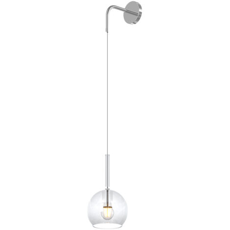 Applique Contemporanea Future Metallo Cromo Vetro Trasparente 1 Luce E27