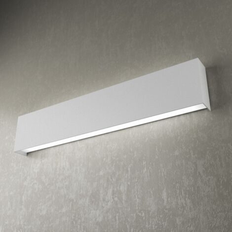 Applique Moderna Rettangolare Wally Metallo Nero 1 Luce 2G11 56Cm (1/5)