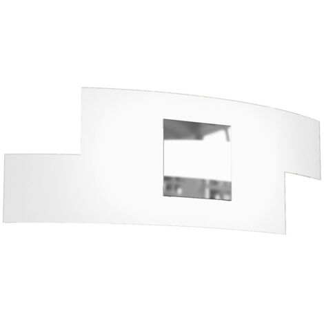 Applique Moderna Tetris Color Metallo Cromo Vetro Bianco 2 Luci E27 (1/4)