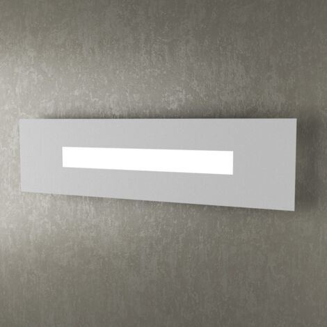 Applique Moderna Rettangolare Wally Metallo Grigio 1 Luce 2G11 56Cm (1/5)