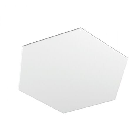 Plafoniera Industrial-Minimal Decorativa Hexagon Metallo Bianco
