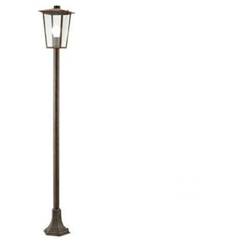 Lampada da esterno in alluminio pressofuso con diffusori in vetro trasparente ruggine