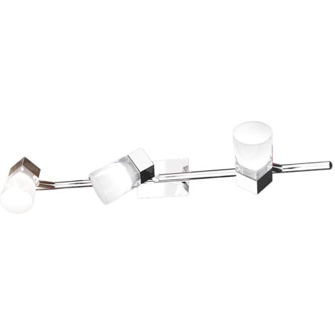 Applique Da Bagno Eglo Palmera 2 Luci – Metallo Argento E Vetro Opalino, IP44, E14