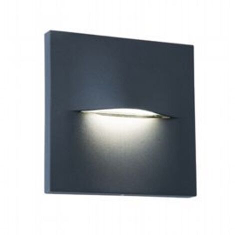 Segnapasso Quadrato Moderno Open Alluminio Grafite 3W Led 3000K (1/5)