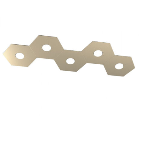 Plafoniera Moderna Hexagon Metallo Sabbia 5 Luci Led 12X5W (1/5)