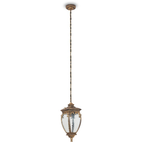 Maytoni Fleur Plafoniera da esterno a sospensione nera con oro, IP44 (1/2)