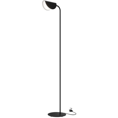 Maytoni Mollis Lampada da terra moderna nera, paralume in acrilico