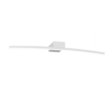 Applique Moderna Curved Metallo Bianco Diffusore Bianco Led 11,2W Calda 70Cm (1/5)