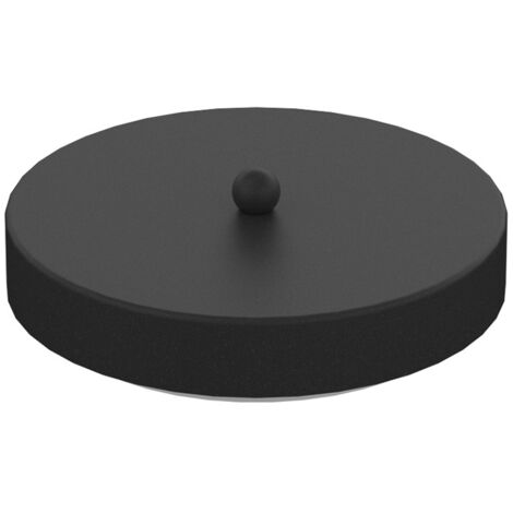 Rosone Tondo Multiforo Metallo Nero 7 Uscite D10Cm