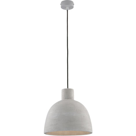 Sospensione 1 Luce Portland In Ferro E Diffusore Cemento Diam 28 (1/2)