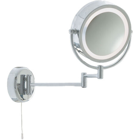 Applique Contemporanea Illuminato Acciaio Cromo Vetro 1 Luce E14 (1/3)