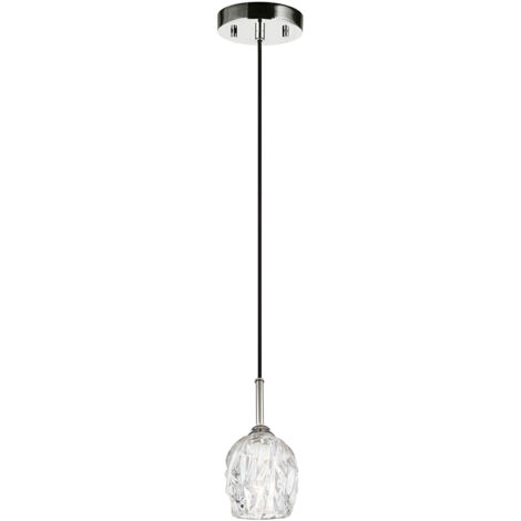 Elstead Rubin - Mini sospensione a soffitto a 1 luce nichel lucido, G9 (1/4)