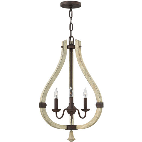 Elstead Middlefield - Lampadario 3 Luci Ferro Finitura Ruggine, E14 (1/4)