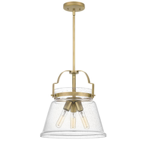 Elstead Quoizel Wimberley Plafoniera a sospensione a cupola in ottone stagionato (1/5)