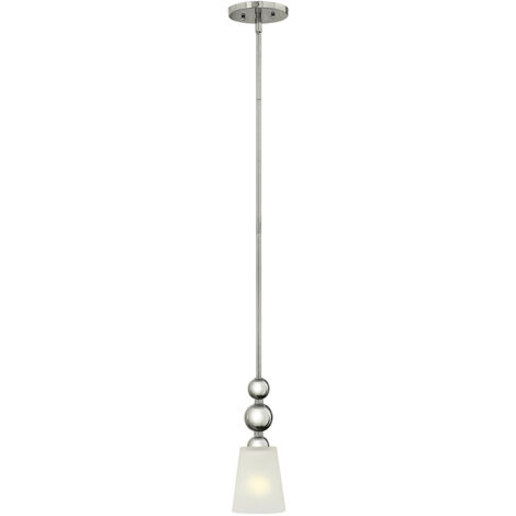 Elstead Zelda - Mini sospensione a soffitto a 1 luce nichel lucido, E27 (1/3)