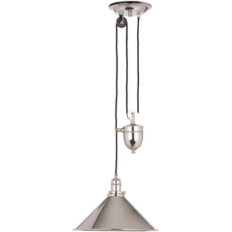 Elstead Provence - Sospensione a soffitto a cupola a 1 luce Nichel lucido, E27 (1/5)