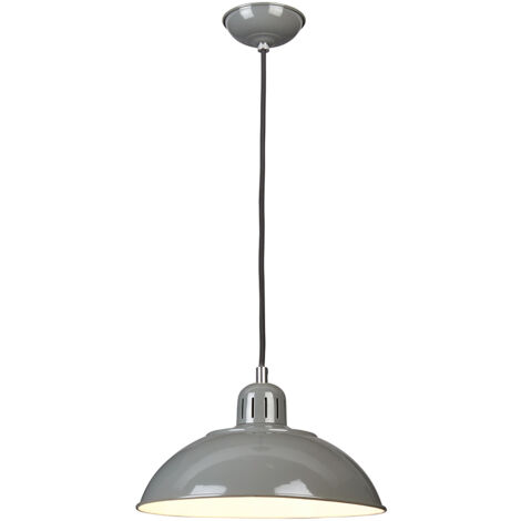 Elstead Franklin - Sospensione a soffitto a cupola a 1 luce Grigio, E27 (1/4)