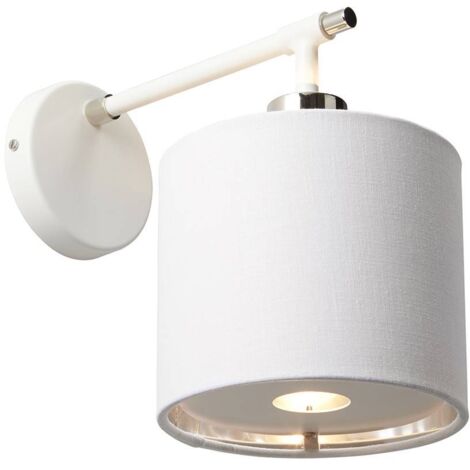 Elstead Balance - Applique da interno a 1 luce bianco lucido, nichel, E27 (1/5)