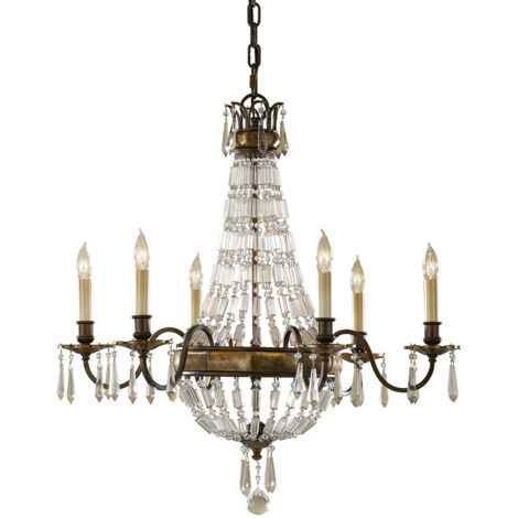 Elstead Bellini - Lampadario a 6 luci con finitura bronzo britannico, E14 (1/5)