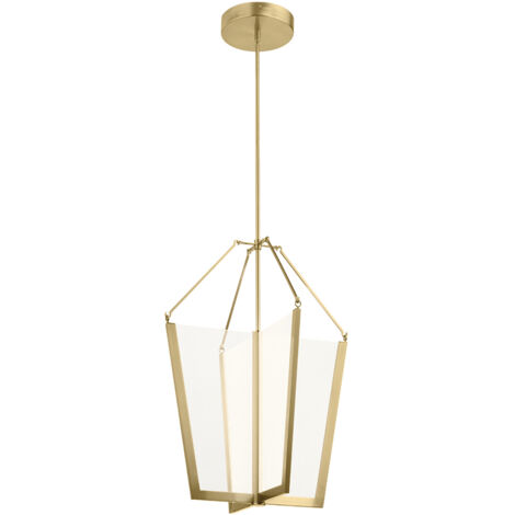 Elstead Kichler Calters Plafoniera a sospensione a LED integrata Oro champagne, 3000K (1/5)