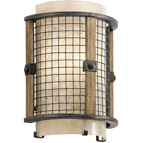 Applique Contemporanea Ahrendale Ferro Incudine Vetro 1 Luce E14 (1/4)
