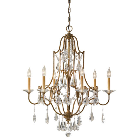 Elstead Valentina - Lampadario a 6 luci finitura bronzo, attacco E14 (1/4)