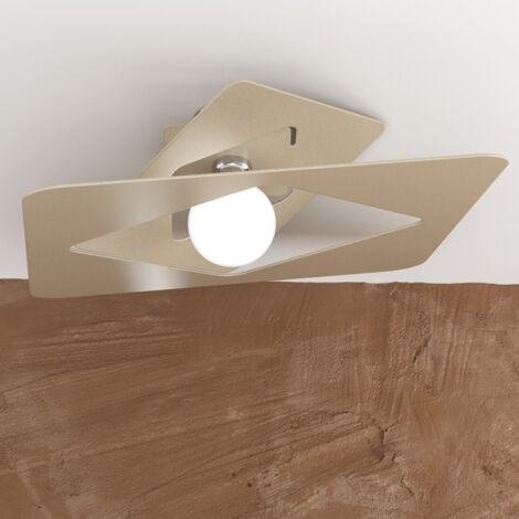 Plafoniera Industrial-Minimal Wacky Metallo Marrone 1 Luce E27 (1/5)