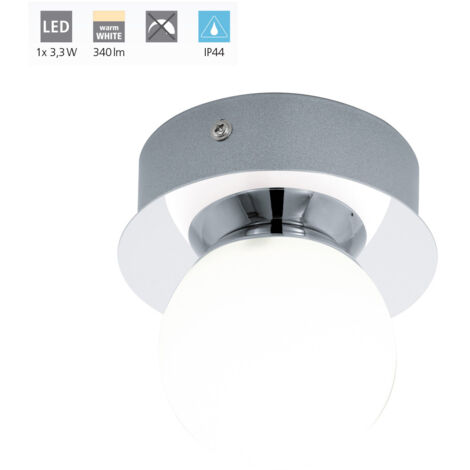 Plafoniera Moderna Mosiano Acciaio Cromo 1 Luce Led Integrato 3,3W (1/5)