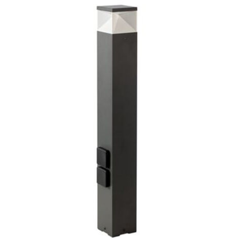 Paletto Alto Moderno Diamond Con Prese Alluminio Grafite 12W Led 400K