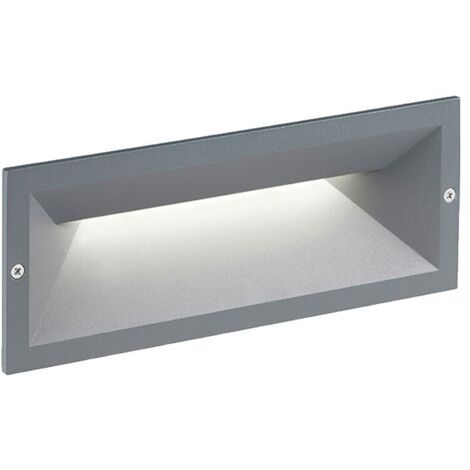 Segnapasso A Parete Per Esterno In Alluminio Grigio Led 12W 280 Lm 3000K Mask (1/5)
