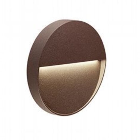 Applique Segnapasso In Alluminio Marrone Led 3W 123 Lm 3000K Piccola Geo Round (1/3)