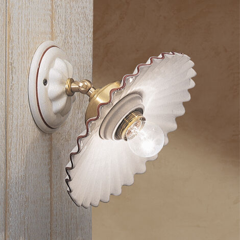 Ceramiche Applique da parete Semino, dimmerabile, Bronzo / Ottone antico, Soggiorno / Sala da pranzo, Ceramica, Campagna / Rustiche, Applique