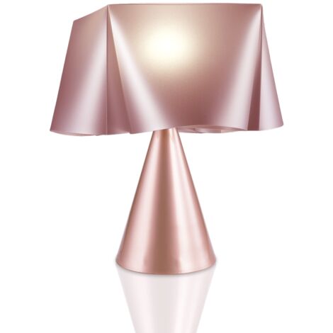 Lampada da Tavolo cono Pink Metal in Plastica Cm. 28 x 32h