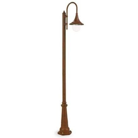 Palo Da Esterno H230Cm Lampara Alluminio E Termoplastica Ruggine 1 Luce E27 (1/5)