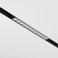 Striscia Led Per Binario Moderno Points Alluminio Nero 12 Luci 12W Dimmerabile