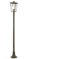 Lampada da esterno in alluminio pressofuso con diffusori in vetro trasparente ruggine