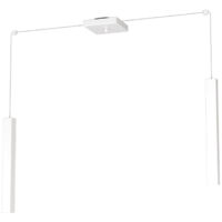 Sospensione Moderna Square Tube Metallo Bianco 2 Luci Gu10