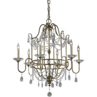 Elstead Gianna - Lampadario a 6 luci finitura argento, attacco E14
