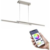 Lampadario Contemporaneo Fraioli-Z Alluminio Nichel 2 Luci Led 17W 4800Lm